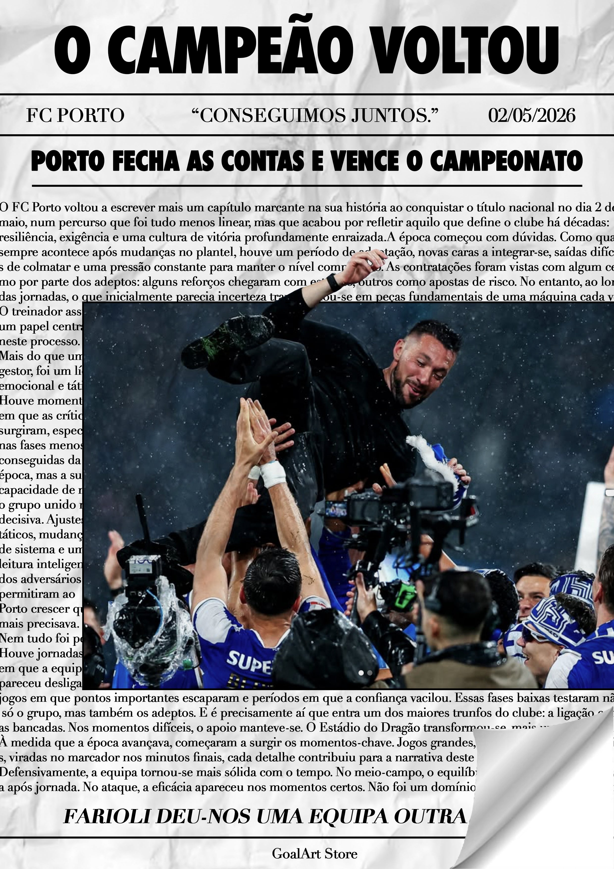 Revista FC Porto "O CAMPEÃO VOLTOU"