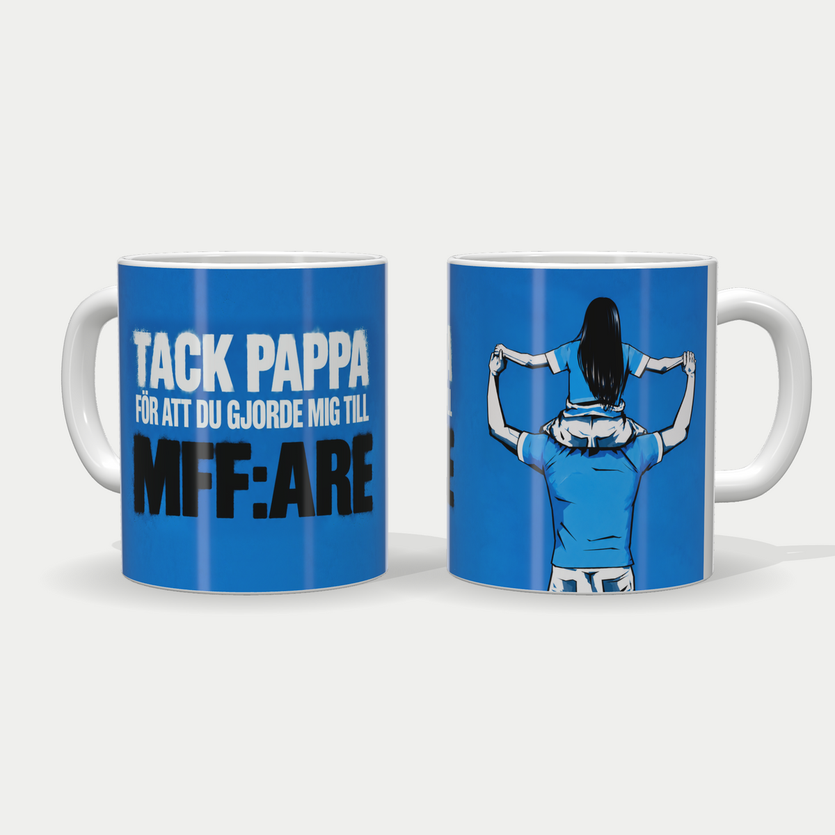 Tack pappa-mugg Malmö FF – Pappa och dotter